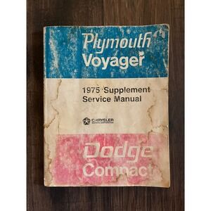 1975 Plymouth Voyager Supplement Shop Service Manual Vintage